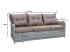 Divino 3-Sitzer Sofa mit Kissen grau melange Rattan