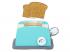 Holz-Toaster-Set, 7-tlg.