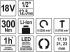 YATO Akku-Schlagschrauber 18 V Li-ion+4 Köpfe 300Nm (ohne Akku und Ladegerät)