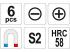 YATO Schraubendreher-Satz 6r. magnetisch S2