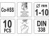 YATO Schneckensatz 10 Stück HSS Co 1-10 mm