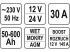 YATO Batterieladegerät 12-24V 30A 50-600Ah