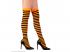 STRIPED OVER THE KNEE SOCKSNEON ORANGE - 70 DEN