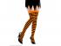 STRIPED OVER THE KNEE SOCKSNEON ORANGE - 70 DEN