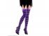 STRIPED OVER THE KNEE SOCKSNEON PURPLE - 70 DEN