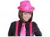 PAILLETTENFEDORA NEON PINK