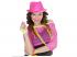 PAILLETTENFEDORA NEON PINK