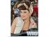 BRAUNE ROCKABILLY PIN UP GIRL PERÜCKE MIT HAARBAND MIT LEOPARDENMUSTER in Box