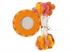 ORANGE/GELBE LATERNENGIRLANDE MIT BLUMEN, 3 m