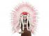 DELUXE ROSAFARBENER INDIANERHAARSCHMUCK MIT MARABOU