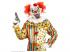 KILLER CLOWN MASKE MIT HAAREN UNDMINIHUT