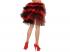 BURLESQUE & GOTH BLACK-RED ORGANZA TIE-ON BUSTLE KOSTÜM FÜR DAMEN