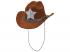 BRAUNER MINI COWBOYHUT MIT SHERIFFSTERN aus Filz