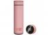 Muss: Smart Thermos Stahlflasche mit LED Temperaturanzeige, gummiert rosa 500ml