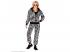 PARTY FASHION TRAININGSANZUG MIT TIERMUSTER IN SILBER METALLIC UNISEX KOSTÜM FÜR ERWACHSENE