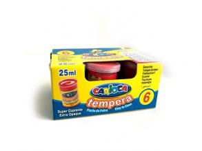 Rote Tempera im Glas 6x35 gr - Carioca