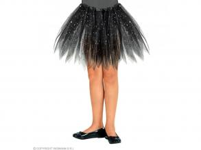 "GLITZER TUTU SCHWARZ" 30 cm KOSTÜM FÜR MäDCHEN