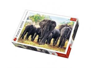 Afrikanische Elefanten 1000Stück Premium Puzzle - Trefl