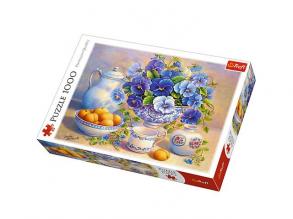 Blauer Blumenstrauß 1000 Teile Puzzle -Trefl