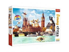 Crazy City: Hunde in London 1000 Teile Puzzle - Trefl