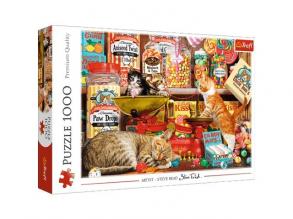 Katzen im Süßwarenladen 1000teiliges Puzzle - Trefl