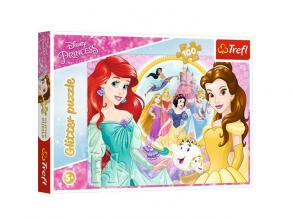 Disney Prinzessinnen: Ariel und Belle 100pcs Glitter Puzzle - Trefl