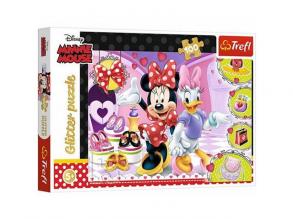 Minnie und Gänseblümchen Glitzerpuzzle 100Stück - Trefl