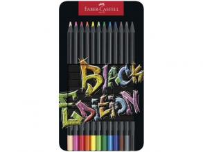 Faber-Castell: Black Edition Buntstifte 12er Set in Metallbox