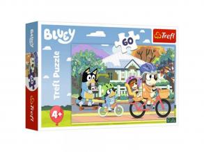 Bluey fährt ein Fahrrad 60 Teile Puzzle - Trefl