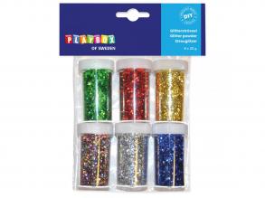 PlayBox: Glitterpackung in Dose Grundfarben 6x20g