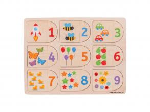 Wooden Learning Puzzle Zahlen, 18dlg.