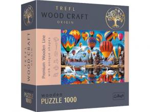 Wood Craft: Bunte Heißluftballons 1000pcs Premium Holzpuzzle - Trefl