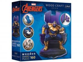 Wood Craft: Marvel Avengers - Thanos auf dem Thron 160 Teile Premium Holzpuzzle - Trefl