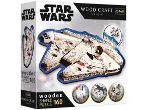 Wood Craft: Star Wars - Millennium Falcon - Der Millennium Falke 160 Teile Premium Holzpuzzle - Trefl