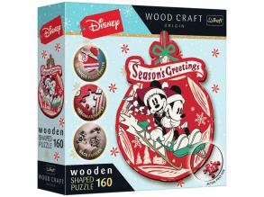 Wood Craft: Disney - Mickey and Minnie's Christmas 160 Teile Premium Holzpuzzle - Trefl