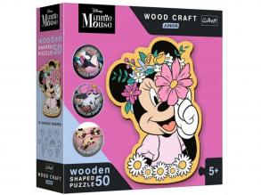 Wood Craft Junior: Disney Minnie Mouse World Holzpuzzle 50 Teile - Trefl