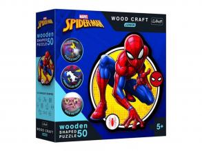 Wood Craft Junior: Marvel Spider-Man Holzpuzzle 50 Teile - Trefl