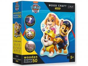 Wood Craft Junior: Paw Patrol Lustige Welpen Holzpuzzle 50 Teile - Trefl