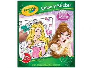 Disney Prinzessinnen: Malstift mit Aufklebern - Crayola