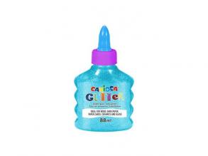 Glitter Flüssigkleber neon hellblau 88ml - Carioca