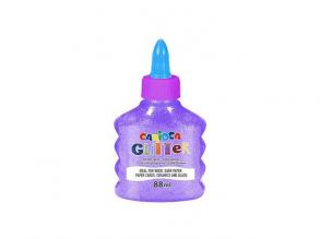 Glitter Flüssigkleber neon lila 88ml - Carioca