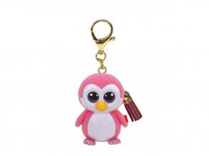 Mini Boos Clip Plastikfigur GLIDER - rosa Pinguin