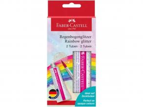 Faber-Castell: Regenbogen Glitzerkleber 2x12ml