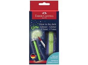 Faber-Castell: Leuchtend dunkler Glitzerkleber 2x12ml