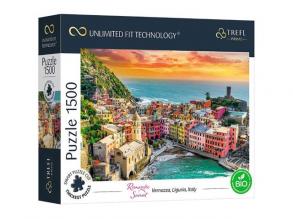 Romantischer Sonnenuntergang, Vernazza, Italien 1500pcs Puzzle - Trefl