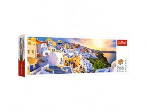 Sonnenuntergang in Santorini 1000pcs Panorama Puzzle - Trefl