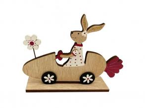 Ostern dekorative Figur Karotte im Auto Hase, natürliche rosa