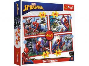 Trefl: Der Held Spider-Man 4 in 1 Puzzle - 35, 48, 54, 70 Teile