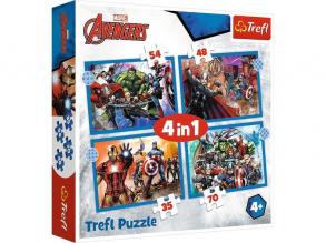 Trefl: Brave Avengers 4 in 1 puzzle - 35, 48, 54, 70 Teile