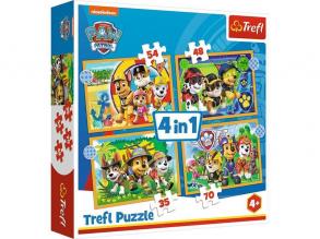 Trefl: Paw Patrol on Vacation 4 in 1 puzzle - 35, 48, 54, 70 Teile